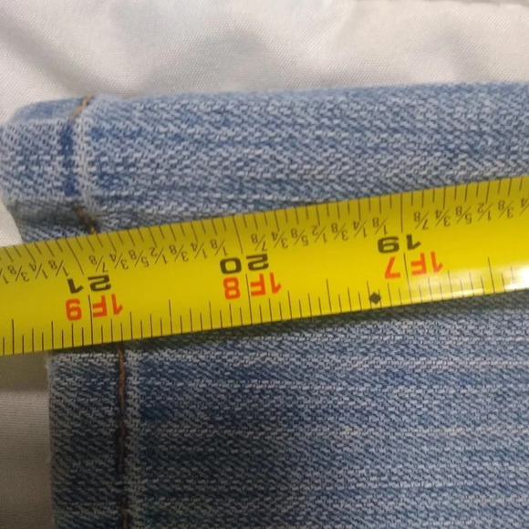 LUCKY BRAND BUTTON FLY BLUE RIDER CROP DENIM JEANS 6/28 - Picture 7 of 10